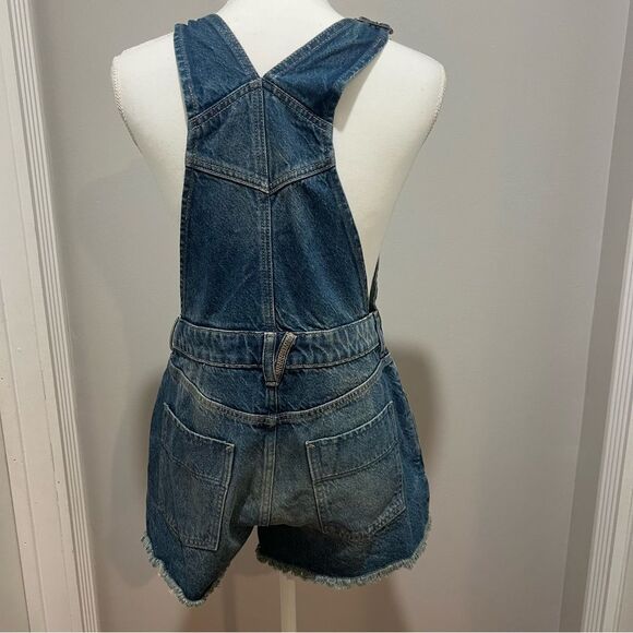 NWOT Free People Sunkissed Short Overalls size 27 adjustable straps with zipper - Picture 12 of 13